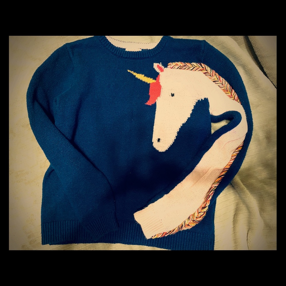 Girls Unicorn Sweater